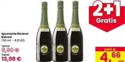 Despar Spumante Bio brut Belussi 3 pezzi offerta