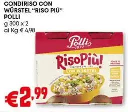 Pam Condiriso con würstel "riso piú” POLLI offerta