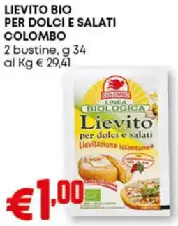 Pam Lievito bio per dolci e salati COLOMBO offerta