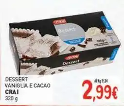 Crai Dessert vaniglia e cacao CRAI offerta