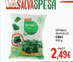 Crai Spinaci in foglia CRAI offerta