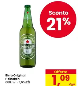 Eurospar Birra Original Heineken offerta