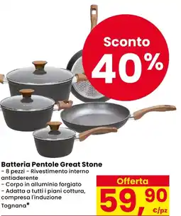 Eurospar Batteria Pentole Great Stone offerta