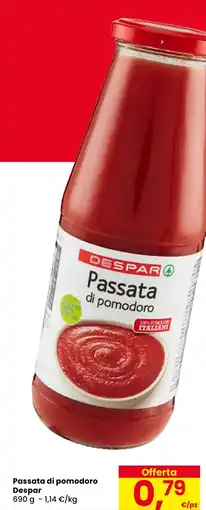 Eurospar Passata di pomodoro Despar offerta