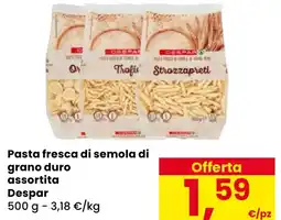 Eurospar Pasta fresca di semola di grano duro assortita Despar offerta