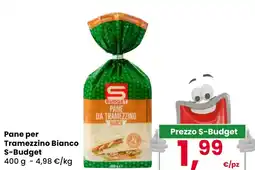 Eurospar Pane per Tramezzino Bianco S-Budget offerta