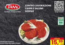 Eurospar Hamburger di bovino. Scelta Verde Bio, Logico Despar offerta