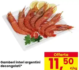 Eurospar Gamberi interi argentini decongelati offerta