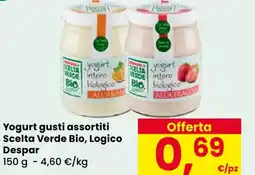 Eurospar Yogurt gusti assortiti Scelta Verde Bio, Logico Despar offerta