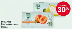 Eurospar Succo e polpa gusti assortiti Scelta Verde Bio,Logico Despar offerta