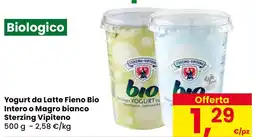 Eurospar Yogurt da Latte Fieno Bio Intero o Magro bianco Sterzing Vipiteno offerta