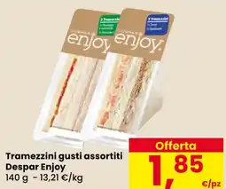 Eurospar Tramezzini gusti assortiti Despar Enjoy offerta