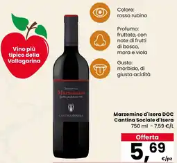 Eurospar Marzemino d'Isera DOC Cantina Sociale d'Isera offerta