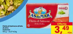 Eurospar Filetto di Salmone all'olio di oliva Asdomar offerta