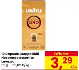 Eurospar 10 Capsule Compatibili Nespresso assortite Lavazza offerta