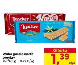 Eurospar Wafer gusti assortiti Loacker offerta