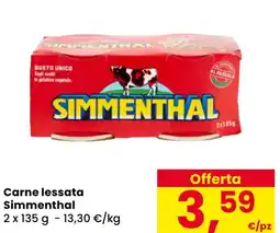 Eurospar Carne lessata Simmenthal offerta