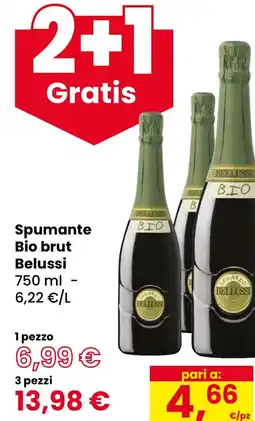 Eurospar Spumante Bio brut Belussi offerta