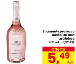 Eurospar Spumante prosecco Rosè DOC Brut La Gioiosa offerta
