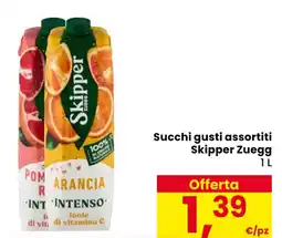 Eurospar Succhi gusti assortiti Skipper Zuegg offerta