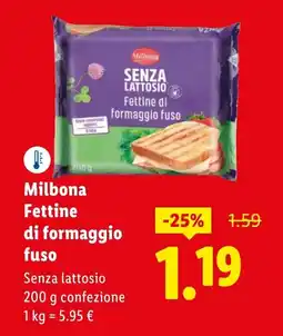 Lidl Milbona Fettine di formaggio fuso offerta