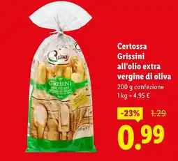 Lidl Certossa Grissini all'olio extra vergine di oliva offerta