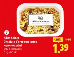 Lidl Chef Select Insalata d'orzo con tonno e pomodorini offerta