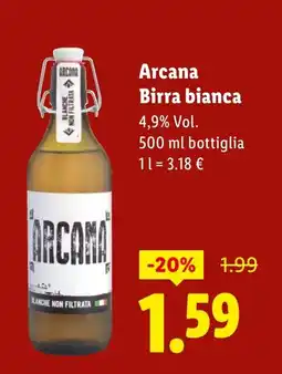 Lidl Arcana Birra bianca offerta