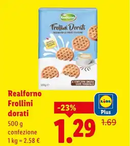 Lidl Realforno Frollini dorati offerta