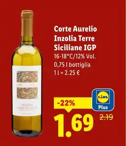 Lidl Corte Aurelio Inzolia Terre Siciliane IGP offerta
