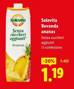 Lidl Solevita Bevanda ananas offerta