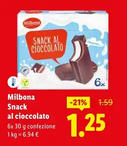 Lidl Milbona Snack al cioccolato offerta