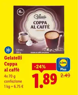 Lidl Gelatelli Coppa al caffè offerta