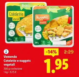 Lidl Vemondo Cotolette o nuggets vegetali offerta