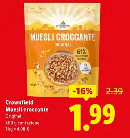 Lidl Crownfield Muesli croccante offerta