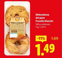 Lidl Abbondanza del pane Freselle bianche offerta