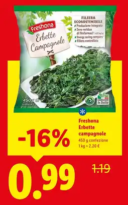 Lidl Freshona Erbette campagnole offerta