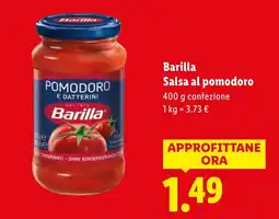 Lidl Barilla Salsa al pomodoro offerta