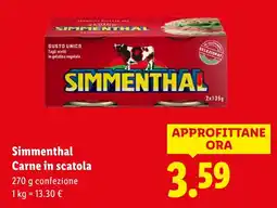 Lidl Simmenthal Carne in scatola offerta
