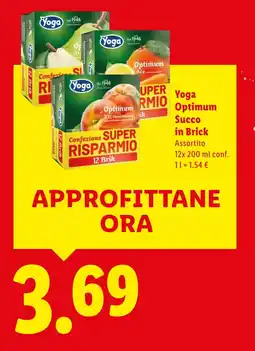 Lidl Yoga Optimum Succo in Brick offerta