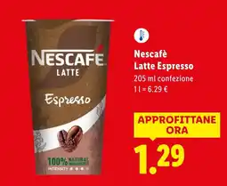 Lidl Nescafè Latte Espresso offerta