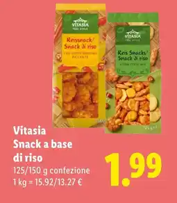 Lidl Vitasia Snack a base di riso offerta