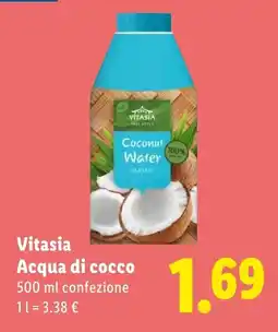 Lidl Vitasia Acqua di cocco offerta