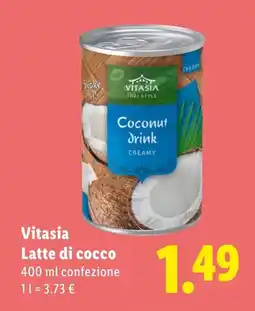 Lidl Vitasia Latte di cocco offerta