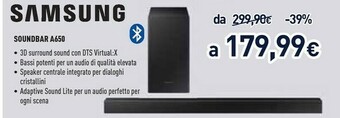 Unieuro Soundbar a650 offerta