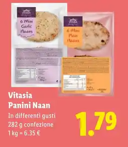Lidl Vitasia Panini Naan offerta