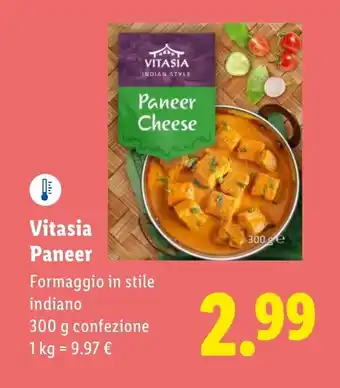 Lidl Vitasia Paneer offerta