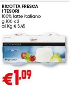 Pam RICOTTA FRESCA I TESORI 100% latte italiano offerta