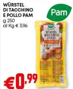 Pam Würstel di tacchino e pollo PAM offerta