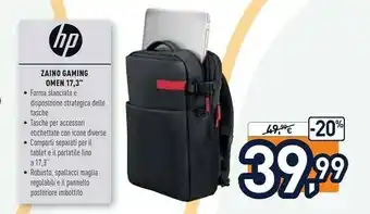 Unieuro Zaino gaming omen 17.3" offerta